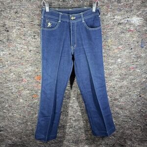Braxton Jeans Mens 29x28 Straight Leg Denim‎ Embroidered Pocket Yellow Stitch